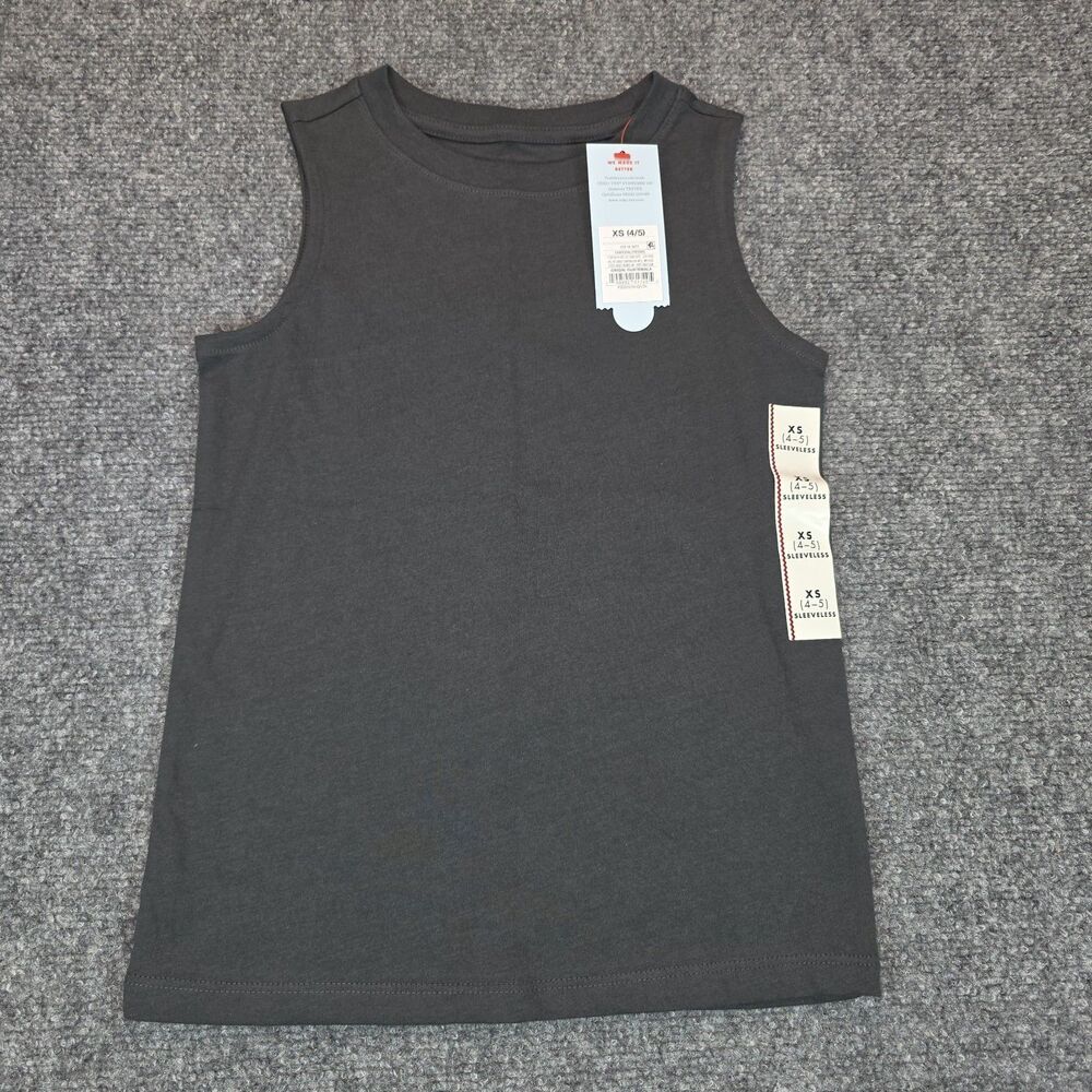 Cat & Jack Black Sleeveless Tank Top Kids 4/5